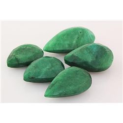180.75ctw Faceted Loose Emerald Beryl Gemstone Lot of 5