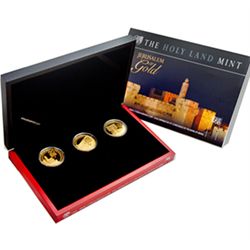 2010-2012 Israel 1 oz Jerusalem of Gold Series 3 Coin Set