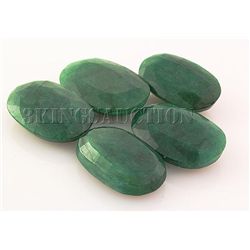 161.60ctw Faceted Loose Emerald Beryl Gemstone Lot of 5