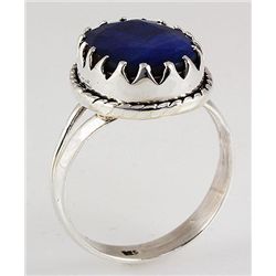 SAPPHIRE CORRUNDUM 26.89CTW UNIQUE DESIGN .925 RING