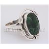 Image 2 : EMERALD BERYL 28.97CTW UNIQUE DESIGN SILVER RING