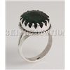 Image 1 : EMERALD BERYL 27.05CTW UNIQUE DESIGN SILVER RING