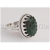 Image 2 : EMERALD BERYL 27.05CTW UNIQUE DESIGN SILVER RING