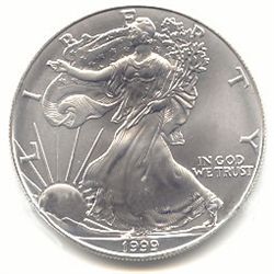 Uncirculated Silver Eagle 1999