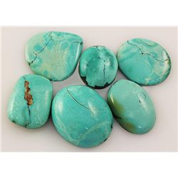 Natural Turquoise 153.96ctw Loose Small Gemstone Lot of 6
