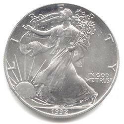 Uncirculated Silver Eagle 1992