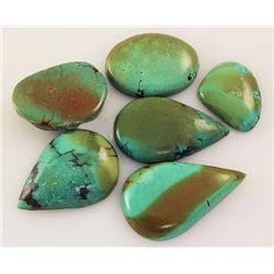 Natural Turquoise 155.70ctw Loose Small Gemstone Lot of 6