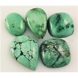 Natural Turquoise 163.90ctw Loose Small Gemstone Lot of 5