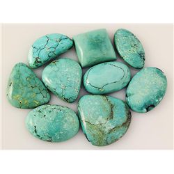Natural Turquoise 168.08ctw Loose Small Gemstone Lot of 9