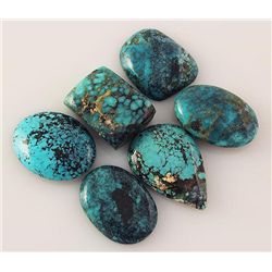 Natural Turquoise 181.25ctw Loose Small Gemstone Lot of 6