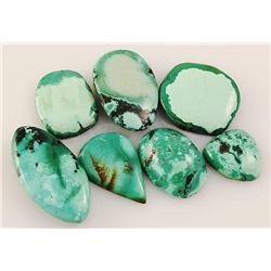 Natural Turquoise 186.44ctw Loose Small Gemstone Lot of 7