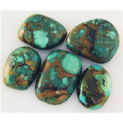 Natural Turquoise 198.12ctw Loose Small Gemstone Lot of 5