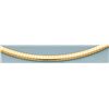 Image 1 : LIGHT OMEGA NECKLACE 3mm 18in. 13.7 grs 14kt Y Gold
