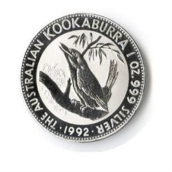 Australian Kookaburra 1 oz Silver 1992