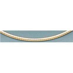 LIGHT OMEGA NECKLACE 2.5mm 16in. 11 grs 14kt Y Gold