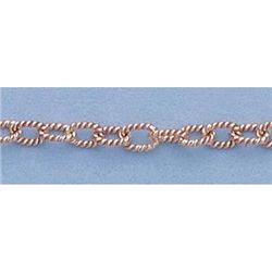 Pure Gold 16" 14kt Italian Gold-Yellow or White 2.8mm, Twisted Oval Small :6.2gr