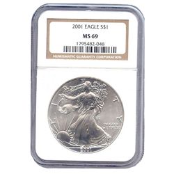 Certified Proof Silver Eagle PF69 2001