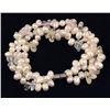 Image 1 : 281.98CTW 3 ROW WHITE RICE PEARL & BEADS BRACELET