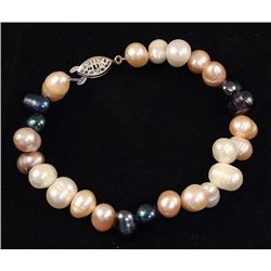 115.72CTW 7" MULTI-COLOR FRESHWATER PEARL BRACELET
