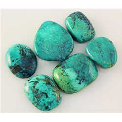 Natural Turquoise 179.22ctw Loose Small Gemstone Lot of 6