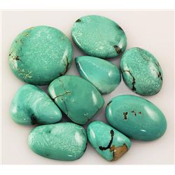 Natural Turquoise 164.10ctw Loose Small Gemstone Lot of 9