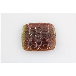 42.84ctw Multi-ColorTourmaline w/ FlowerCarvedDesign