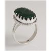Image 1 : EMERALD BERYL 30.93CTW UNIQUE DESIGN SILVER RING