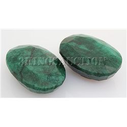 194.41ctw Faceted Loose Emerald Beryl Gemstone Lot of 2