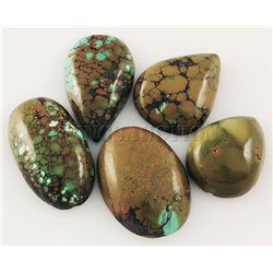 Natural Turquoise 145.22ctw Loose Small Gemstone Lot of 5