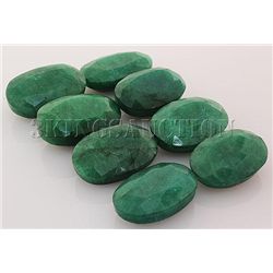 244.84ctw Faceted Loose Emerald Beryl Gemstone Lot of 8