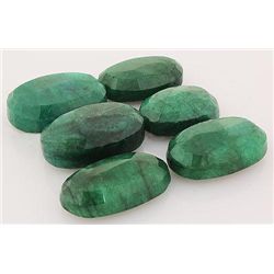 248.30ctw Faceted Loose Emerald Beryl Gemstone Lot of 6