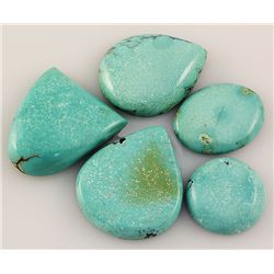 Natural Turquoise 141.13ctw Loose Small Gemstone Lot of 5