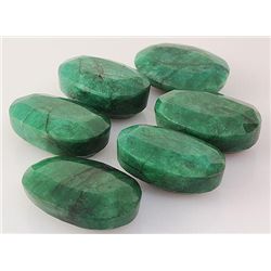 354.00ctw Faceted Loose Emerald Beryl Gemstone Lot of 6