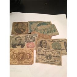 9 FRACTIONAL CURRENCY NOTES