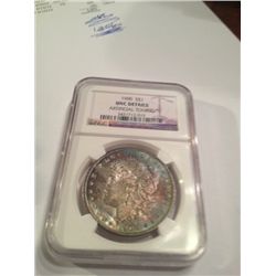 1900 MORGAN SILVER DOLLAR MS-65 NGC DETAILS COLORED COIN