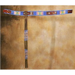Crow Beaded Belt with Drops