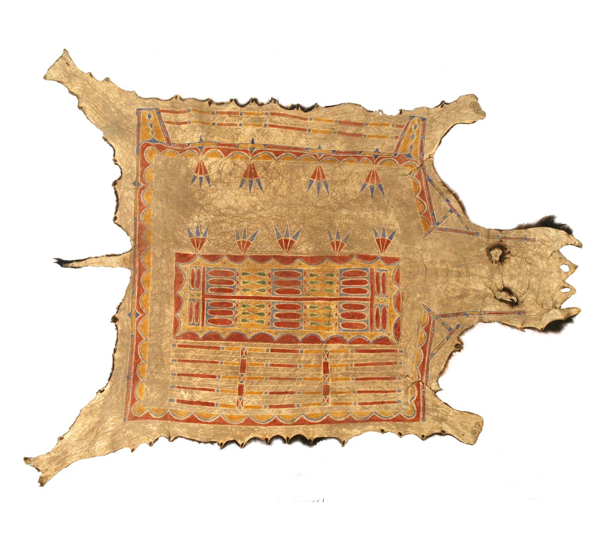 Plains Woman's Painted Buffalo Robe