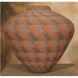 Wyandot Corrugated Jar by Richard Zane Smith