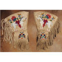 Rosebud Sioux Beaded Gauntlets