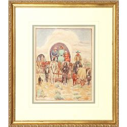 Ila McAfee, watercolor