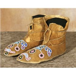 Crow Beaded Moccasins