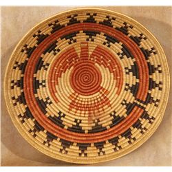 Large Navajo Pictorial Basketry Tray