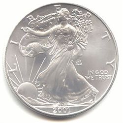 Uncirculated Silver Eagle 2001