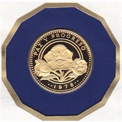 Panama 1978 100 balboa gold Proof, Peace and Progress