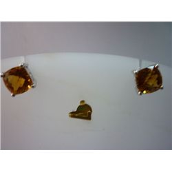 17.00 CTW CITRINE EARRING .925 STERLING SILVER