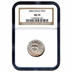 Certified Platinum American Eagle $25 Quarter Ounce MS7