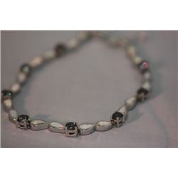 75.00 CTW ANTIQUE LOOKING  OPAL  BRACELET .925 STERLING