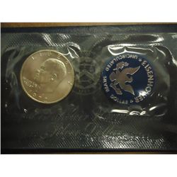 1972-S IKE SILVER DOLLAR (UNC) BLUE PACK