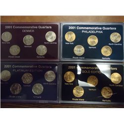 4-2001 COMMEMORATIVE QUARTER SETS