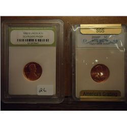 2 LINCOLN CENT SLABS SEE DESCRIPTION